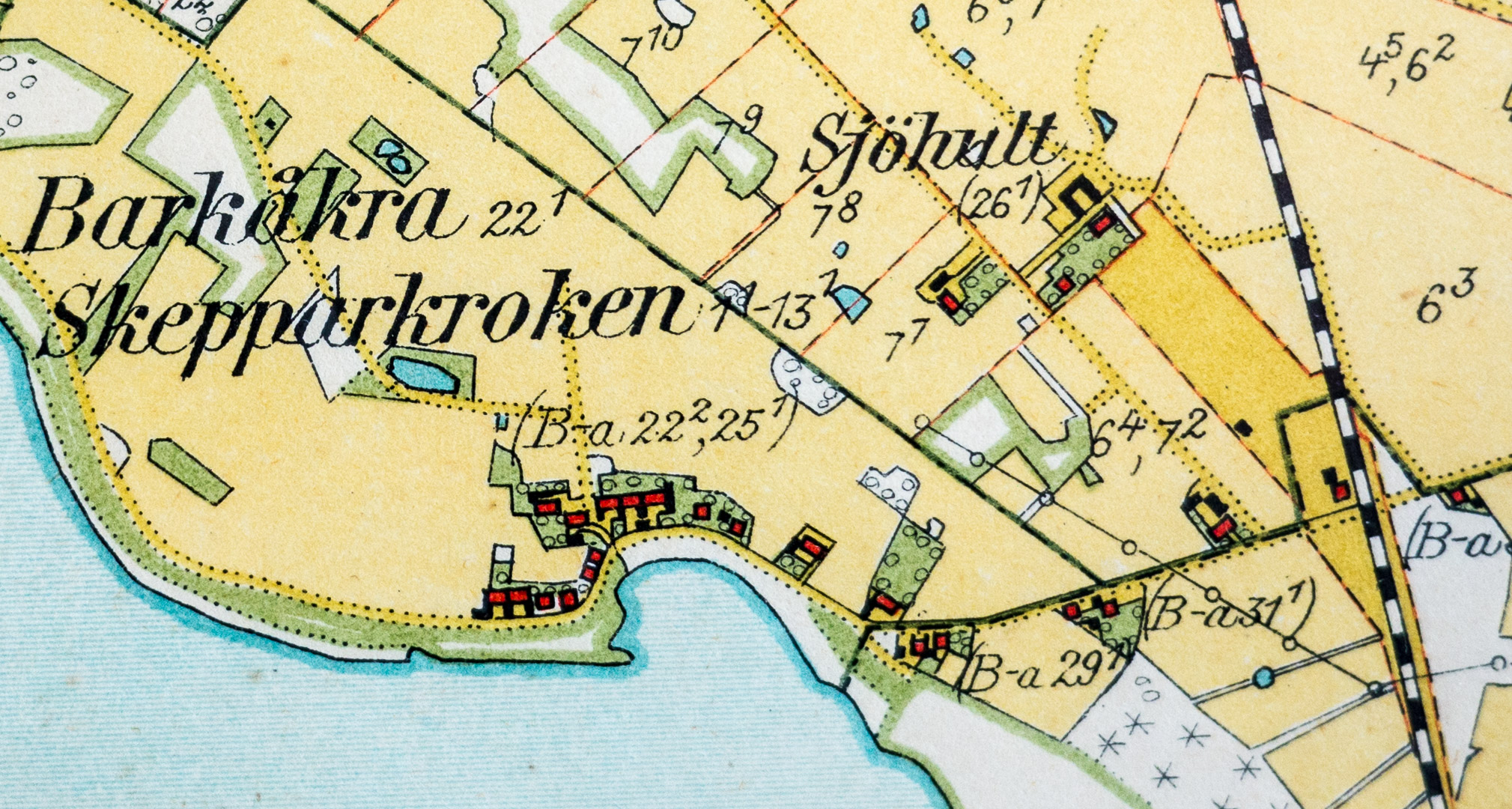 Sjöhult på karta från 1926
